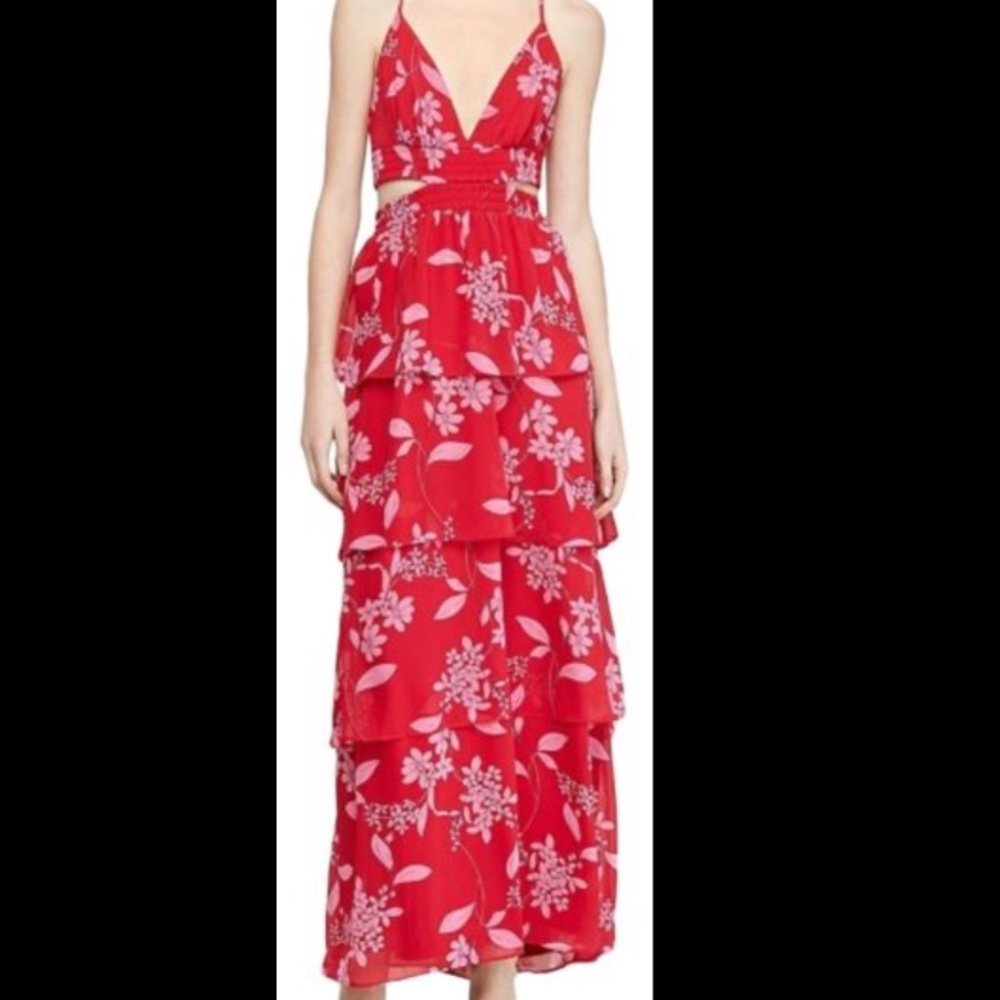 Express Pink floral maxi dress!